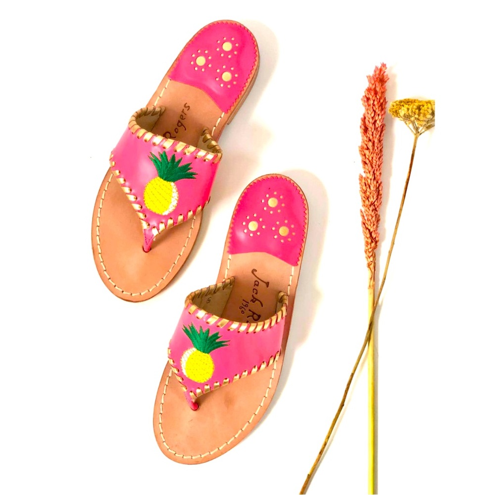 Jack Rogers Embroidered Pineapple sandal